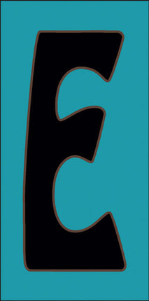 Black on Turquoise Letter and Symbol Tiles