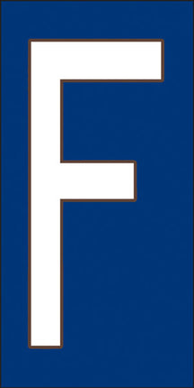 White on Cobalt Blue Letter and Symbol Tiles