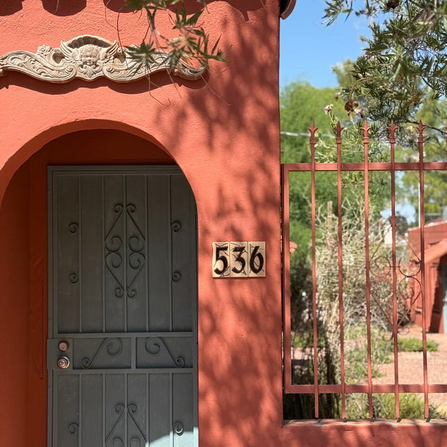 Southwest Adobe Sand House Number Tiles (A)