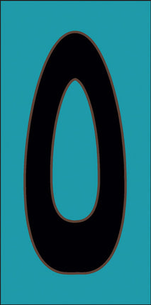 Black on Turquoise Letter and Symbol Tiles
