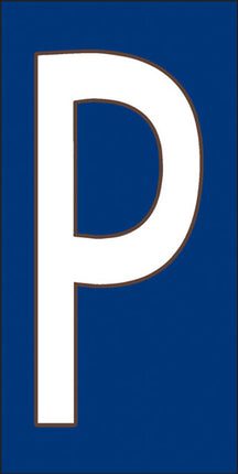 White on Cobalt Blue Letter and Symbol Tiles