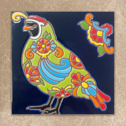 Talavera Quail Tile (8005)