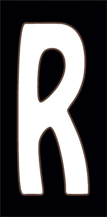 White on Black Letter and Symbol Tiles