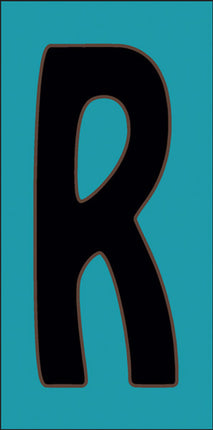 Black on Turquoise Letter and Symbol Tiles