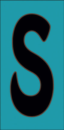 Black on Turquoise Letter and Symbol Tiles
