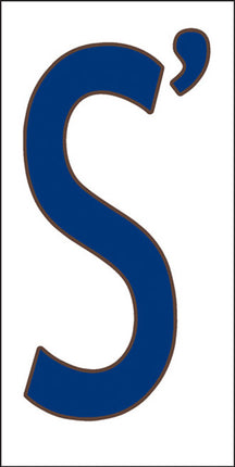 Cobalt Blue on White Letter and Symbol Tiles