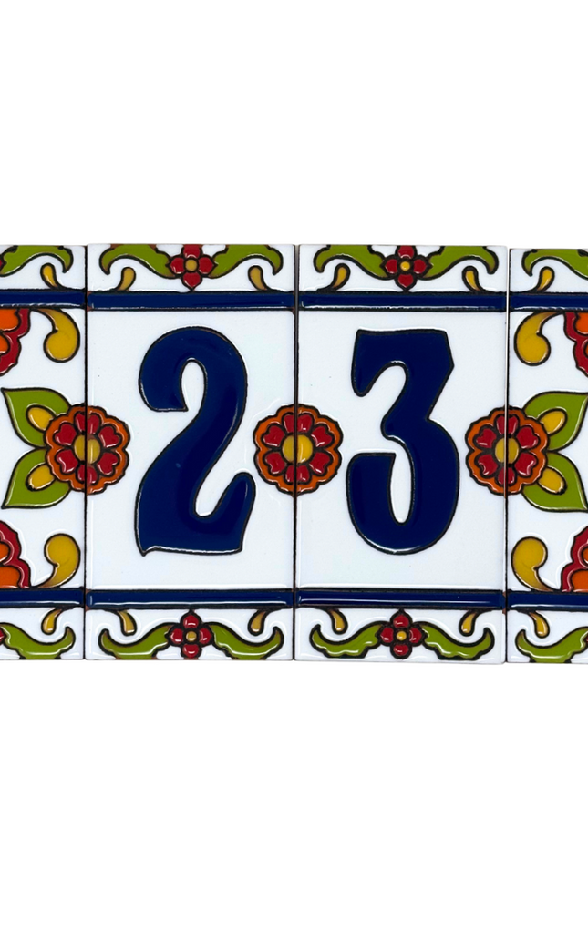 Talavera Tile House Number Mexican Tile Address Sign