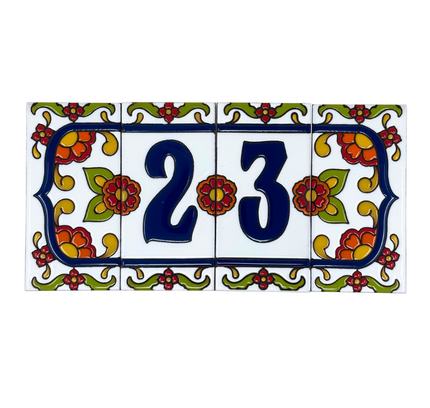 Talavera Tile House Number Mexican Tile Address Sign