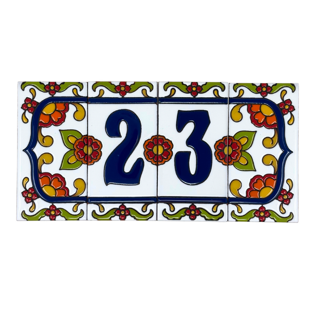 Talavera Tile House Number Mexican Tile Address Sign