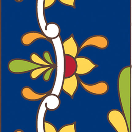 Blue Talavera End Cap Tile