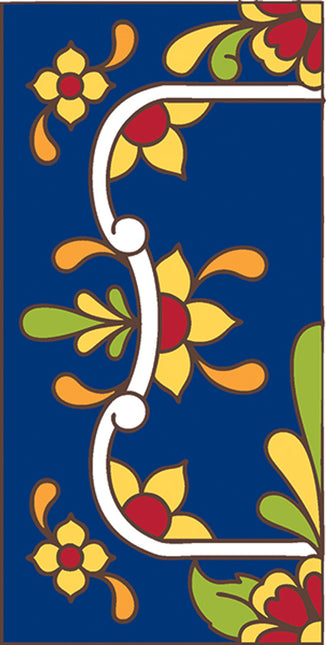 Blue Talavera End Cap Tile