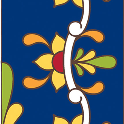 Blue Talavera End Cap Tile
