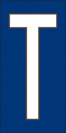White on Cobalt Blue Letter and Symbol Tiles