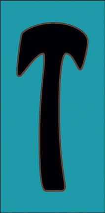 Black on Turquoise Letter and Symbol Tiles