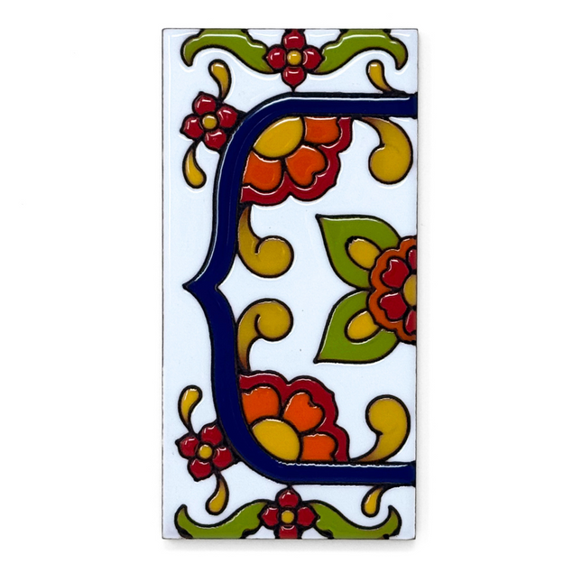 Talavera Tile House Number Mexican Tile Address Sign