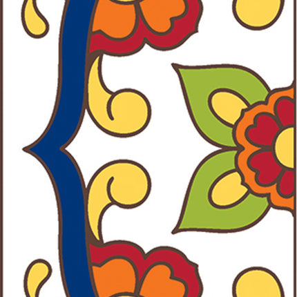 White Talavera End Cap Tile (TW)
