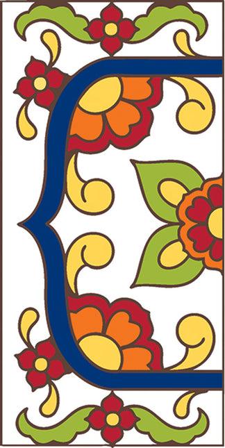White Talavera End Cap Tile