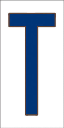 Cobalt Blue on White Letter and Symbol Tiles
