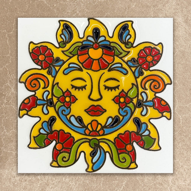 Talavera Sunface Tile (7828)