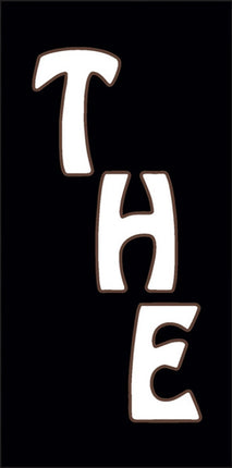 Black background with white 'THE' text, White letter 'A' on a black background ceramic tile house number