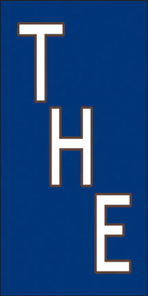 White on Cobalt Blue Letter and Symbol Tiles