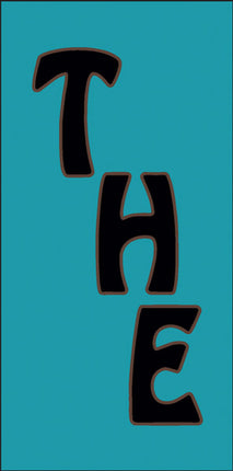 Black on Turquoise Letter and Symbol Tiles