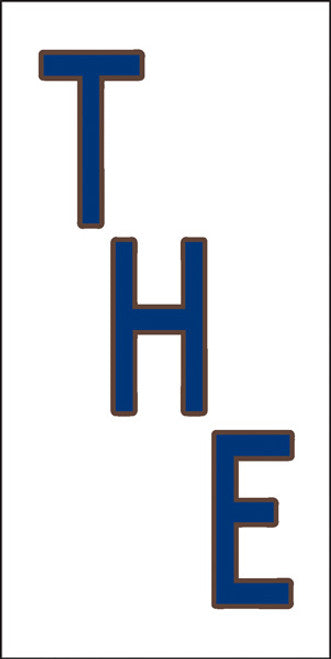 Cobalt Blue on White Letter and Symbol Tiles
