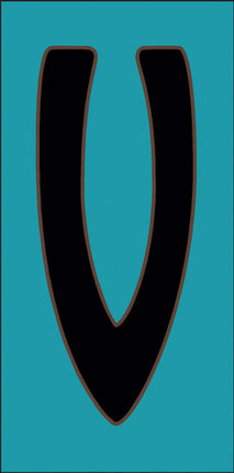 Black on Turquoise Letter and Symbol Tiles