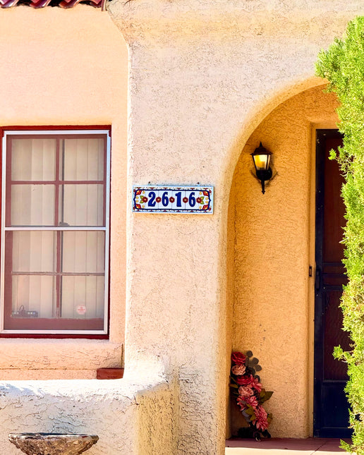 White Talavera Tile House Numbers (TW)