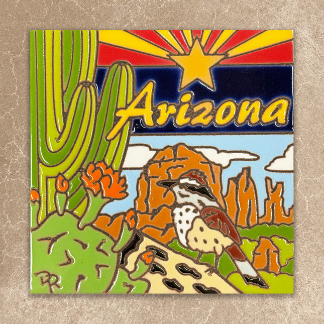 Arizona State Symbols Tile (7425)