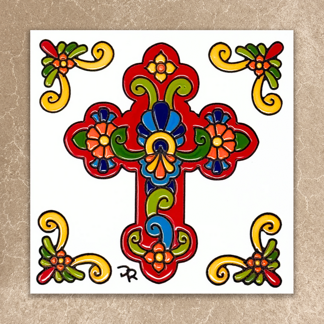 Talavera Cross Tile (7830)