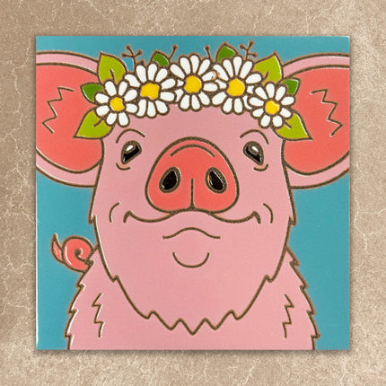 Farmhouse Pig Tile (8740)