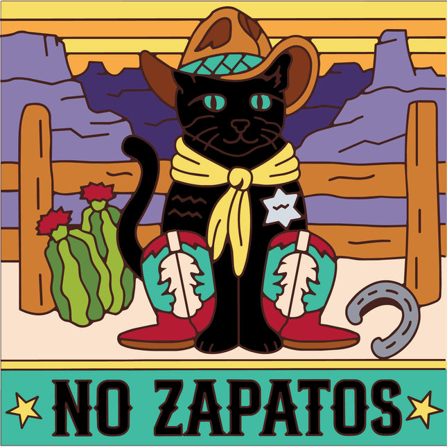 No Zapatos Cowboy Kitty Tile (6081)
