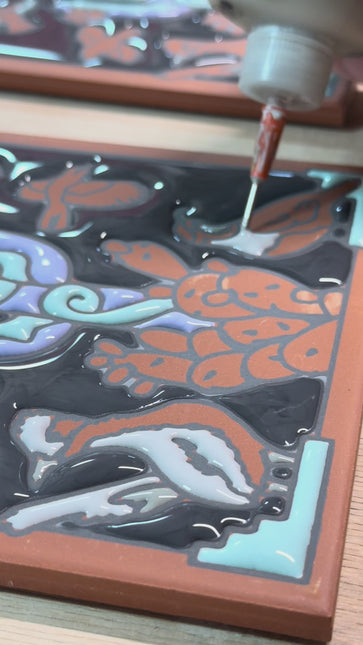Cactus and Birds Tile