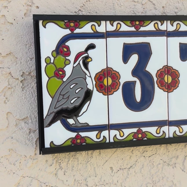 White Talavera Tile House Numbers (TW)