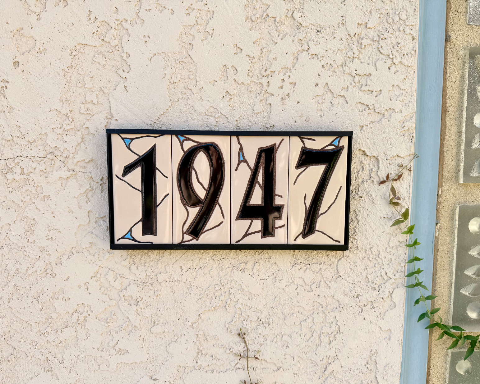 Using Sand Southwest Adobe Sand House Number Tiles - Ceramic Tile Address Plaque ...