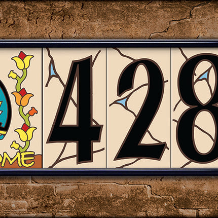 Southwest Adobe Sand House Number Tiles