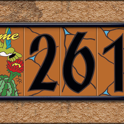 Adobe Terra Cotta Southwest House Number Tiles