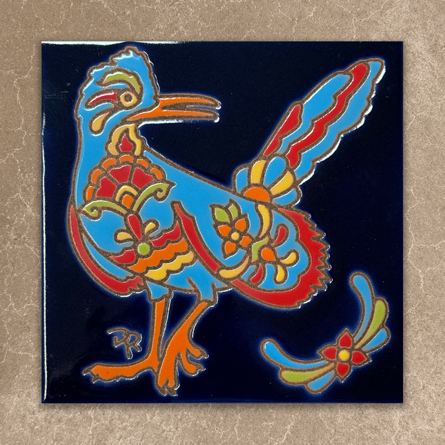 Talavera Roadrunner Tile (8432)
