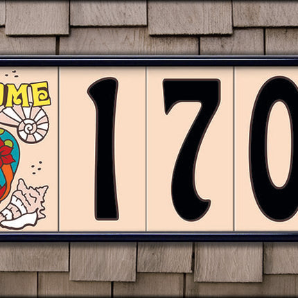 Traditional Sand House Number Tiles