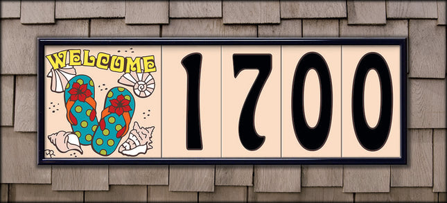 Traditional Sand House Number Tiles (HA)